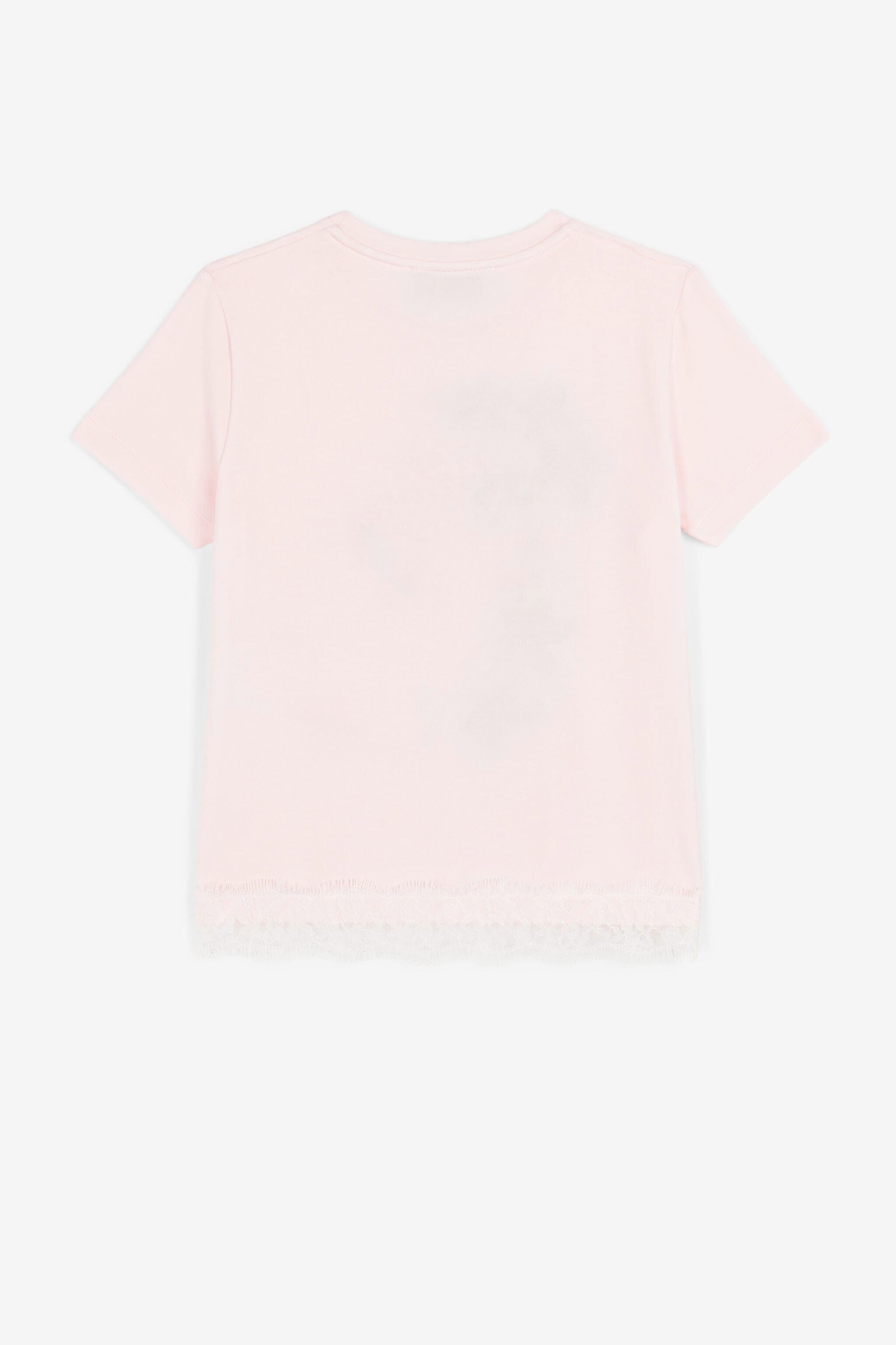 JU Floral-print detail T-shirt Pink QJT659-JV025