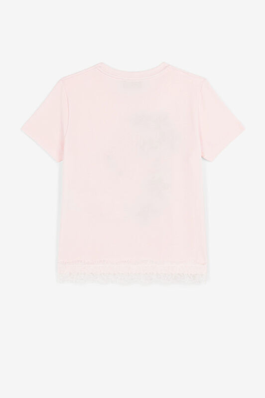 JU Floral-print detail T-shirt JU Floral-print detail T-shirt Pink QJT659-JV025
