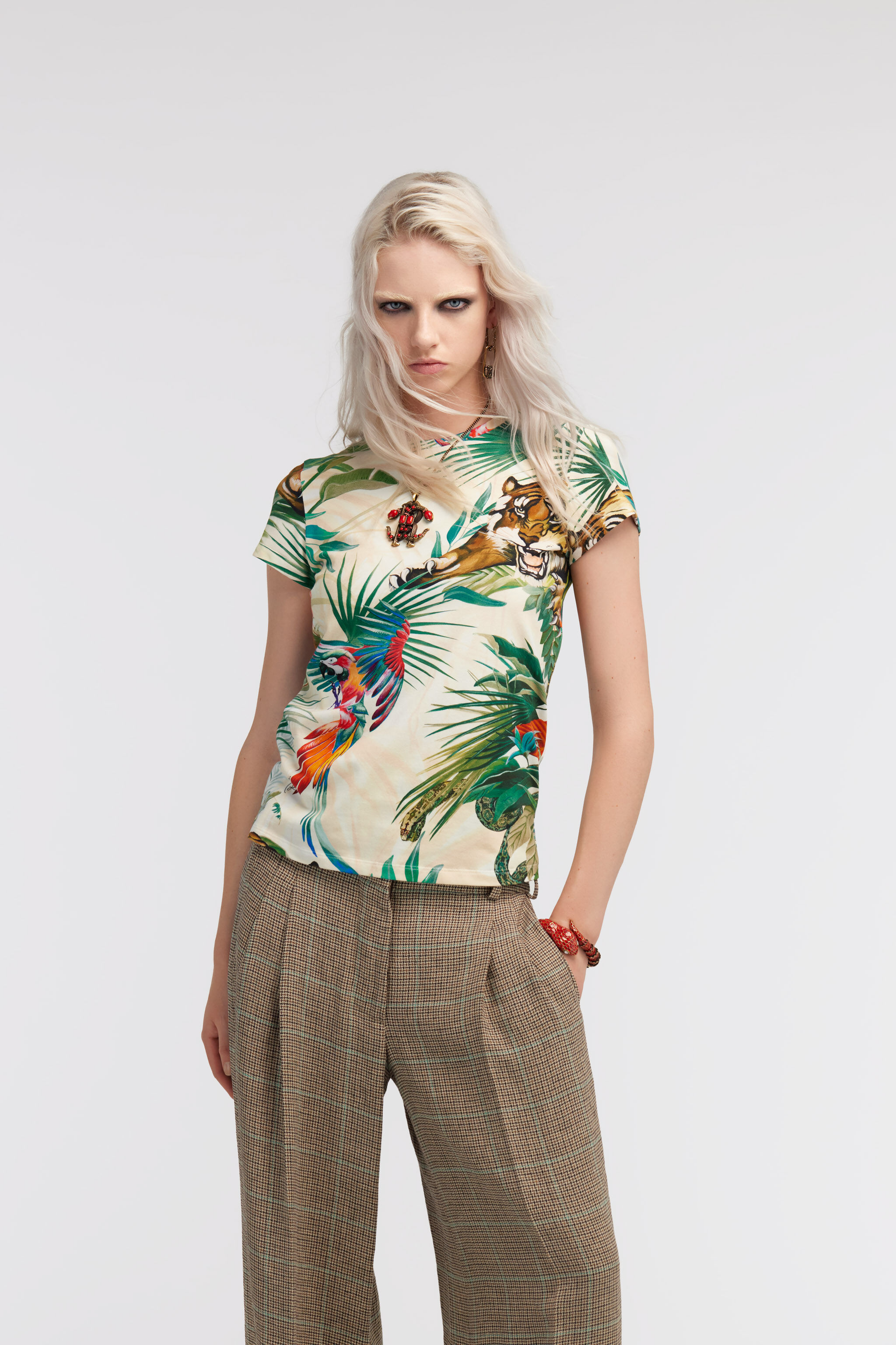 RC T-shirt with Jungle print Green SKT60H-3DI88