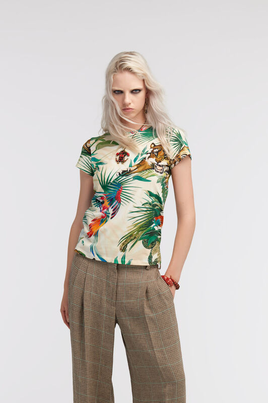 RC T-shirt with Jungle print Green SKT60H-3DI88