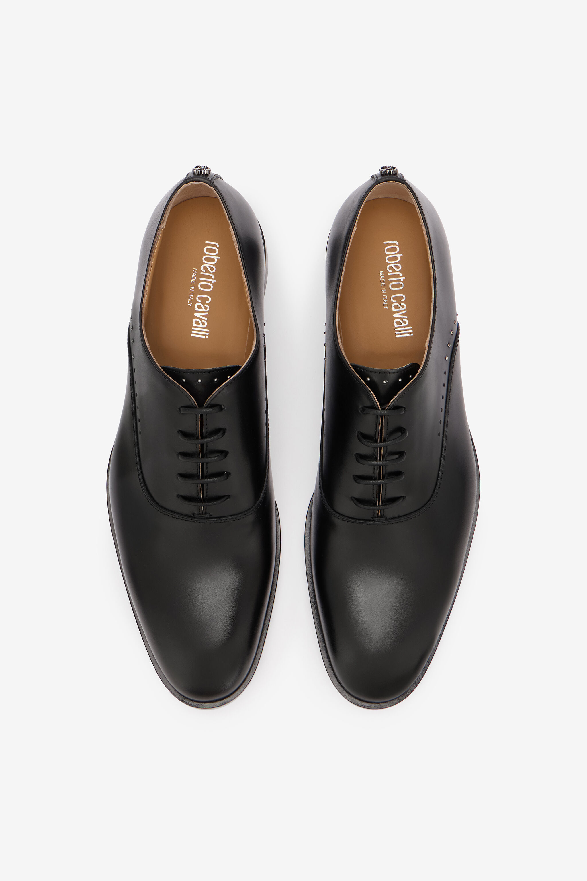 RC Black Leather Laced-Up Shoes BLACK QOS00G-PZ056