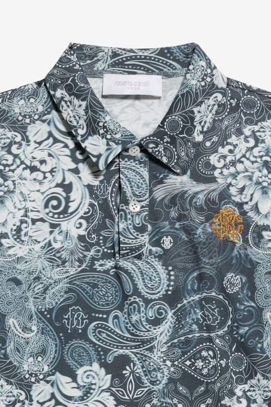 JU Paisley Print Polo JU Paisley Print Polo BLUE WJT61J-7MR35