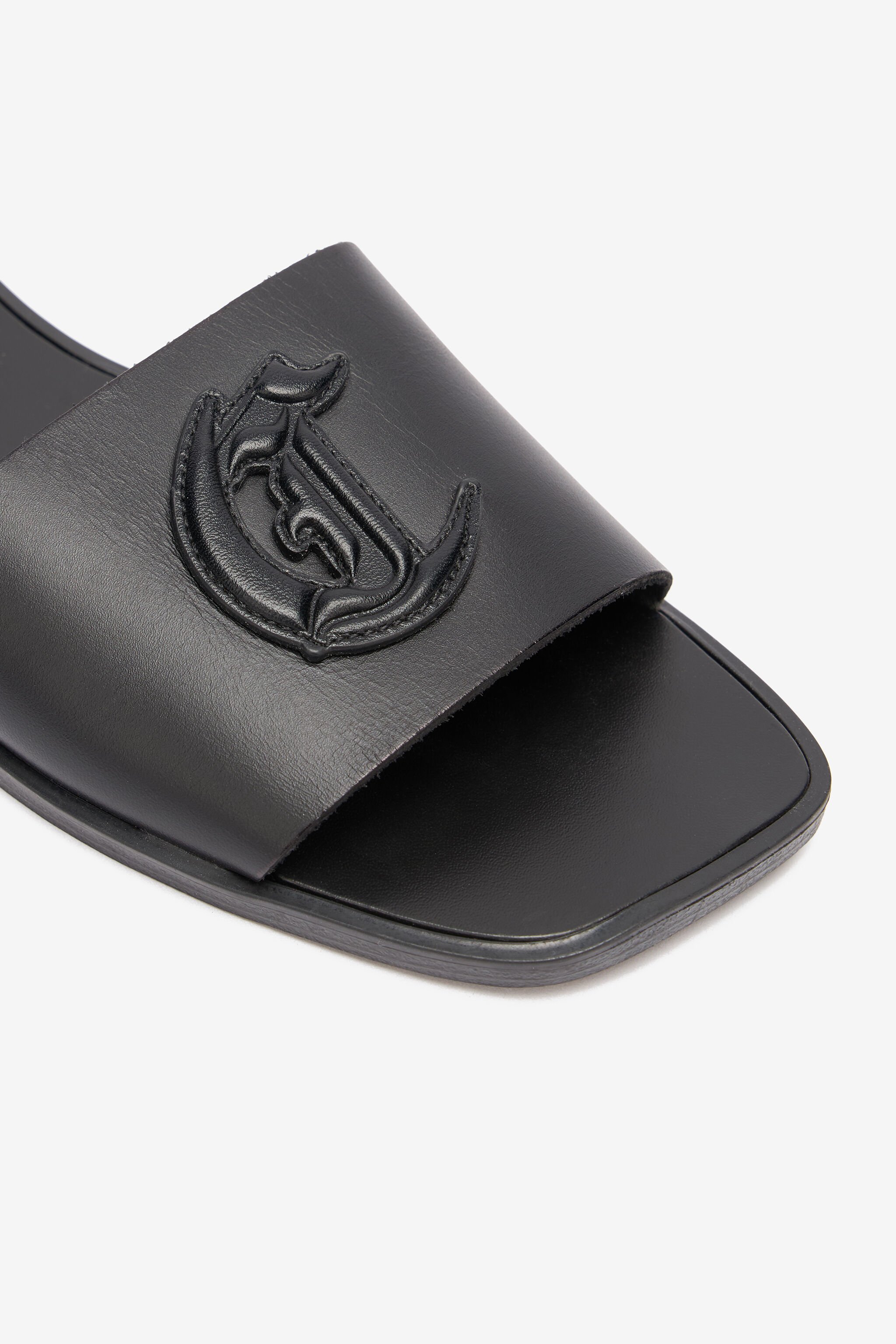 JC Sliders With JC Monogram Black UFS071-UF393