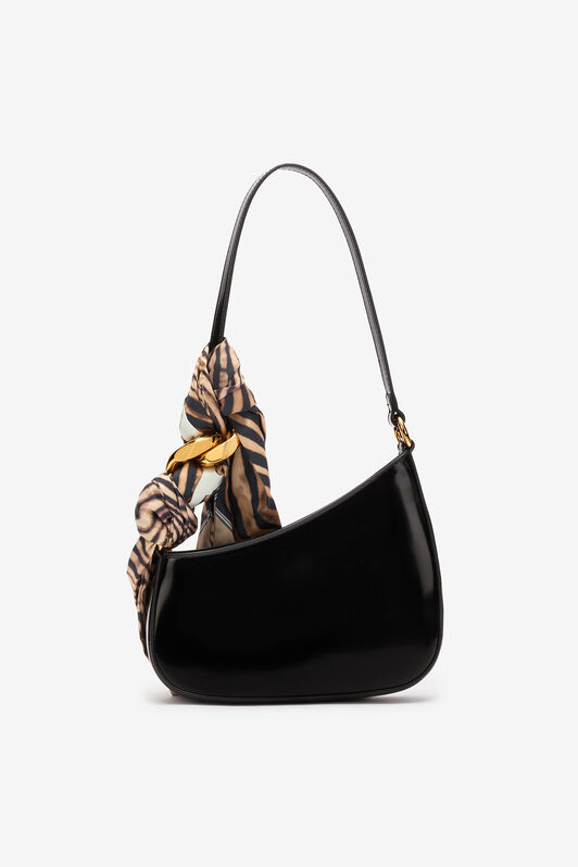 JC Asymmetric Bag With Scarf BLACK UFB087-UF456