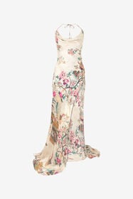${brand} Extra Long Dress in Pure Silk with Print ${colorDescription} ${masterID}