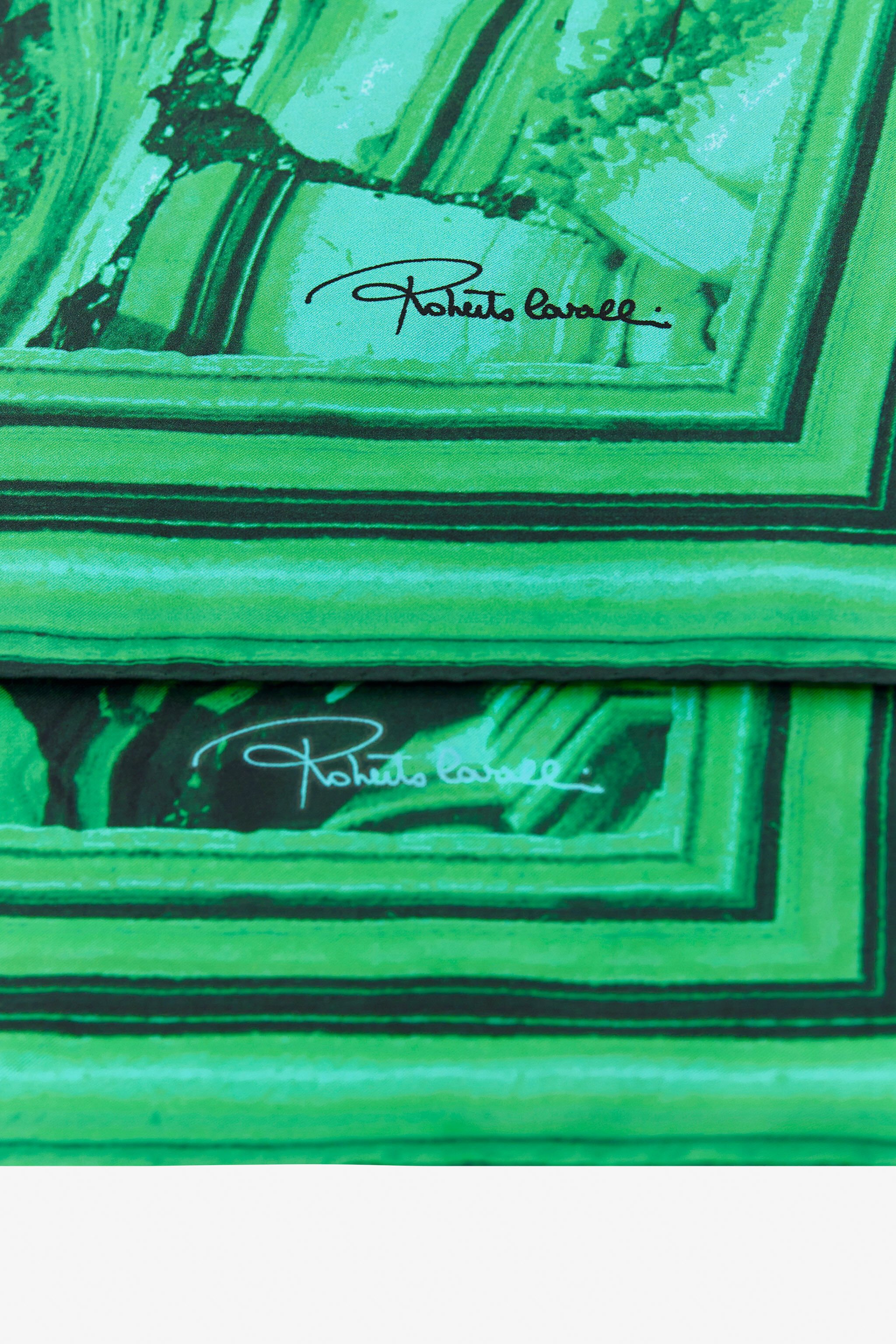RC Silk Scarf with Malachite Print Green TALR56-IR073
