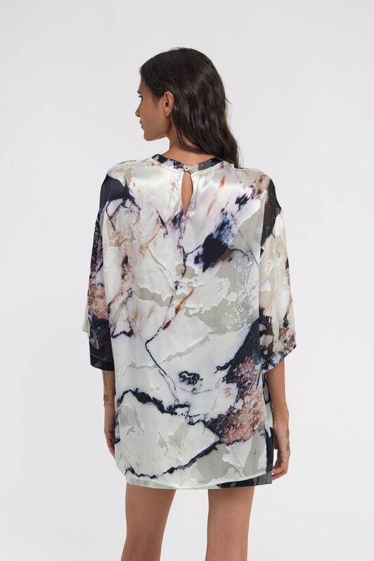 RC Marble Print T-shirt Black/White TWT602-HEN18