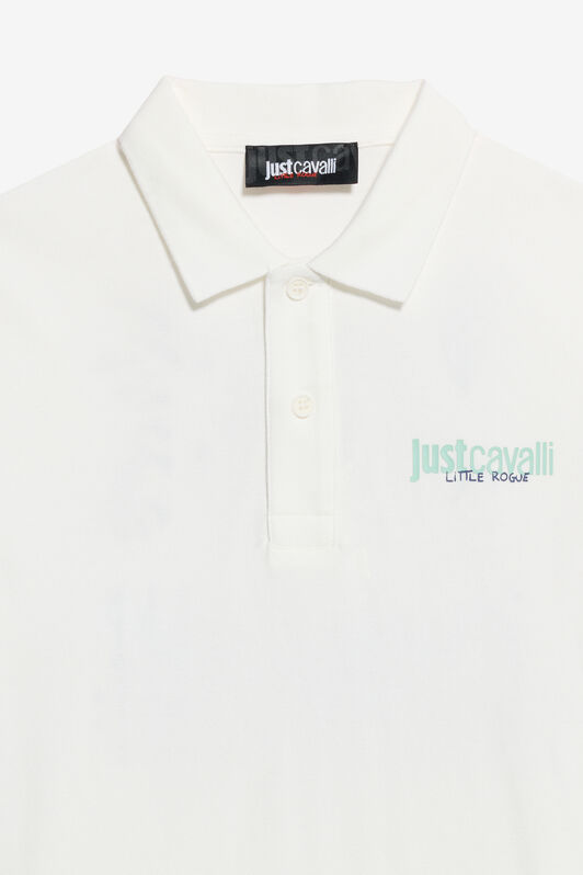 JC White Polo Shirt with Logo IVORY PRISTINE WFT61G-1D000