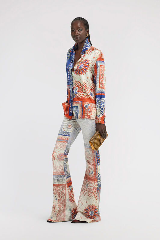 RC Blusa con Estampado Bandana Azul TKT703-4QN05