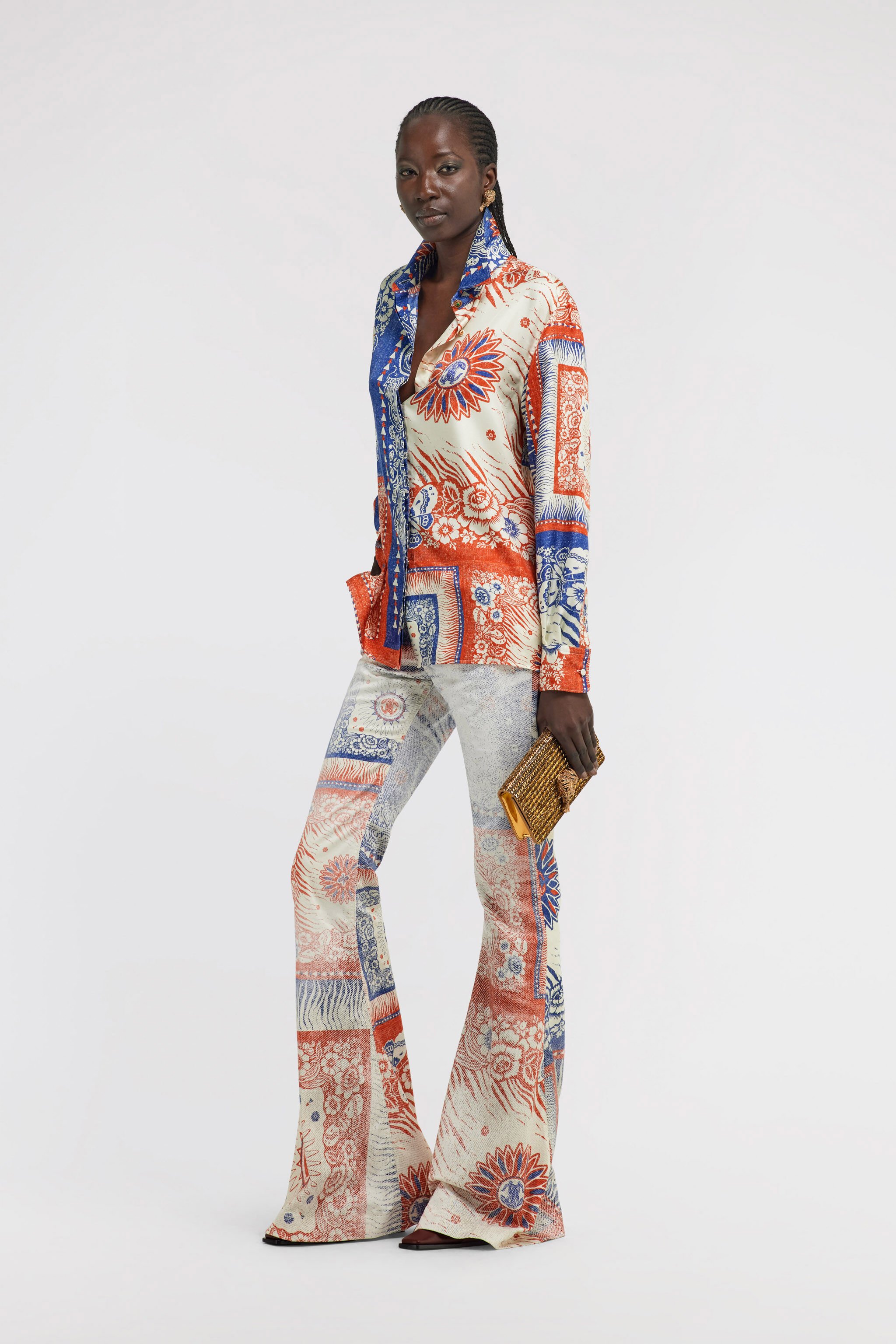 RC Blusa con Estampado Bandana Azul TKT703-4QN05