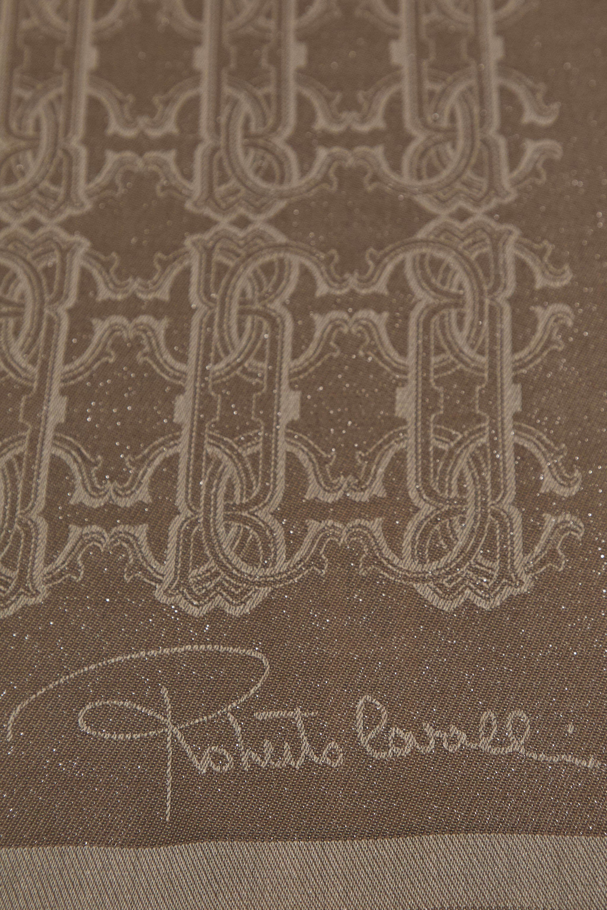 RC Roberto Cavalli Stole with RC MONOGRAM print Marron clair SYI00C-5IL61