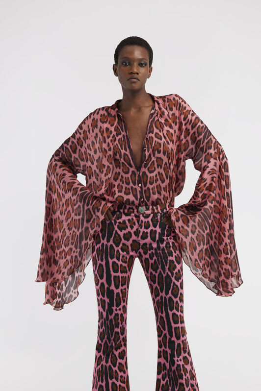RC Leopard print shirt Fuchsia RWT701-CTI13