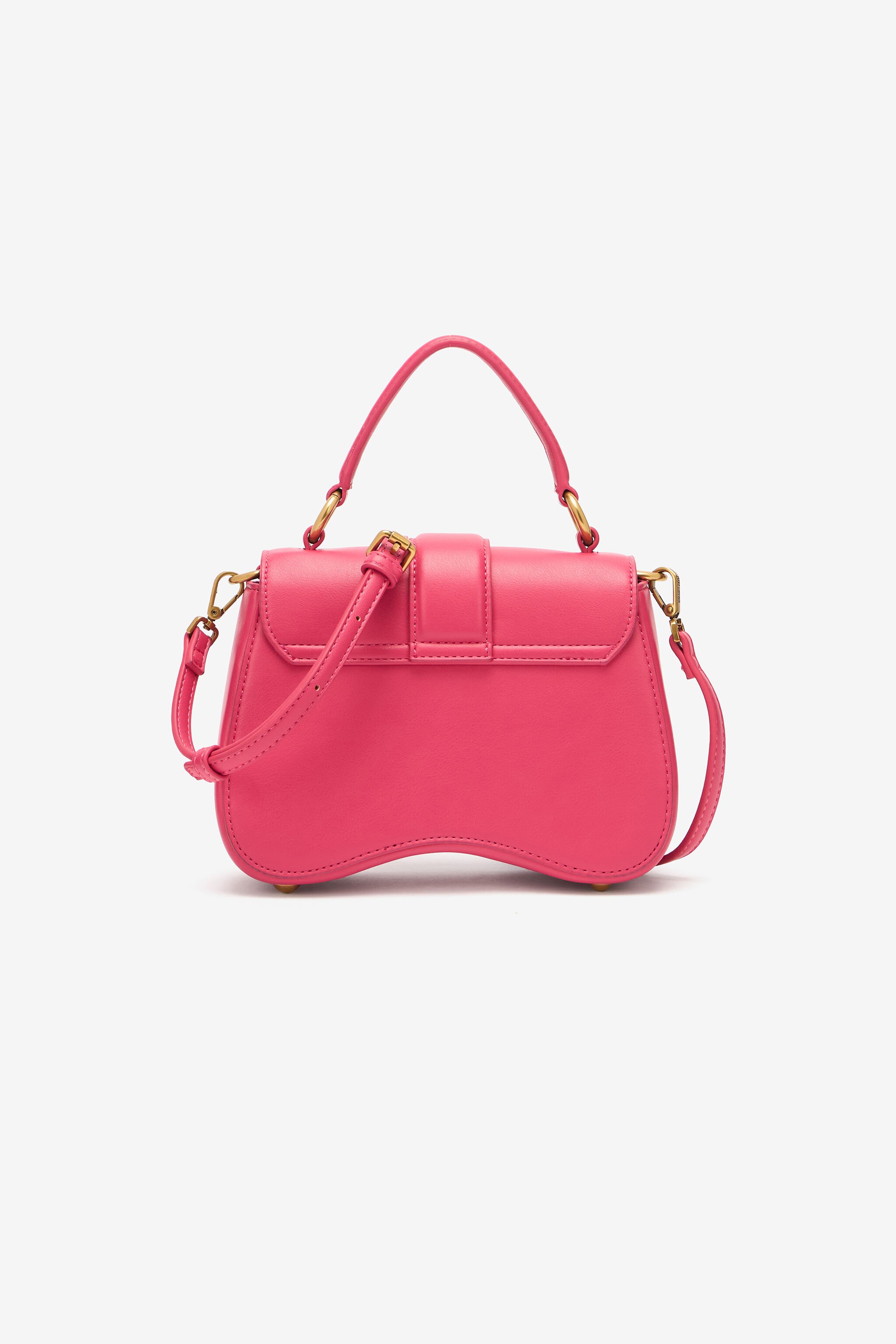 JC Crossbody Bag With Mirror Snake And Logo Fuchsia UFB038-UF407