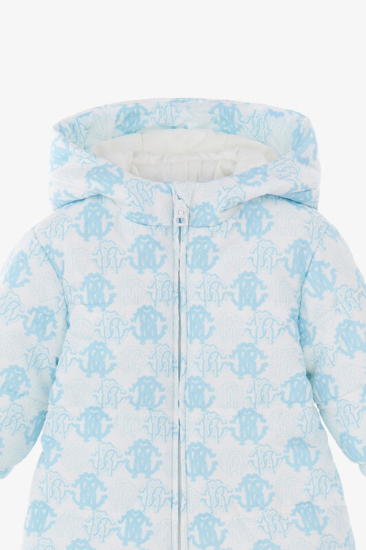 JU RC Monogram-Embroidery Babygrow Set Hellblau TJT400-5RM02