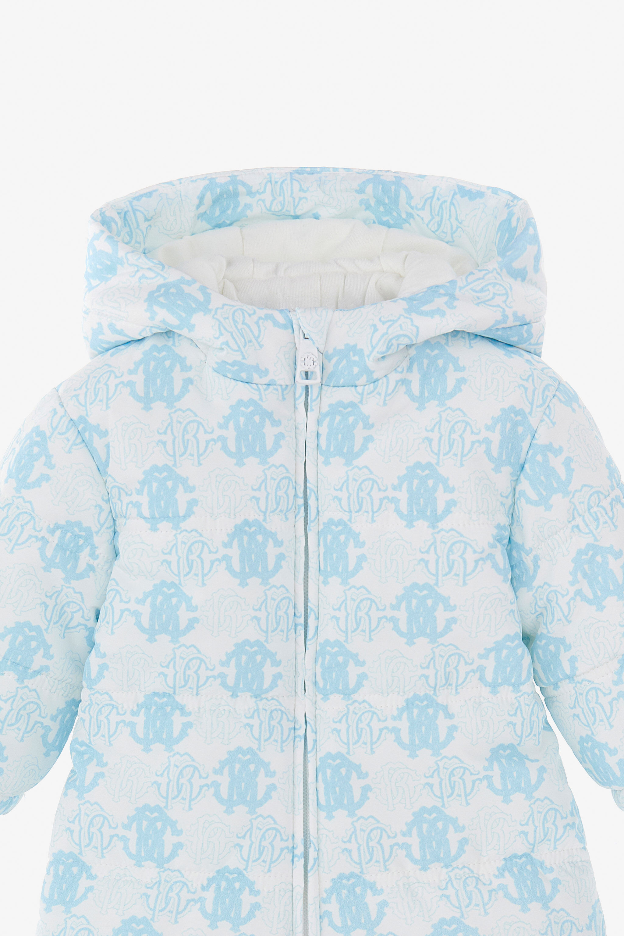 JU RC Monogram-Embroidery Babygrow Set Hellblau TJT400-5RM02