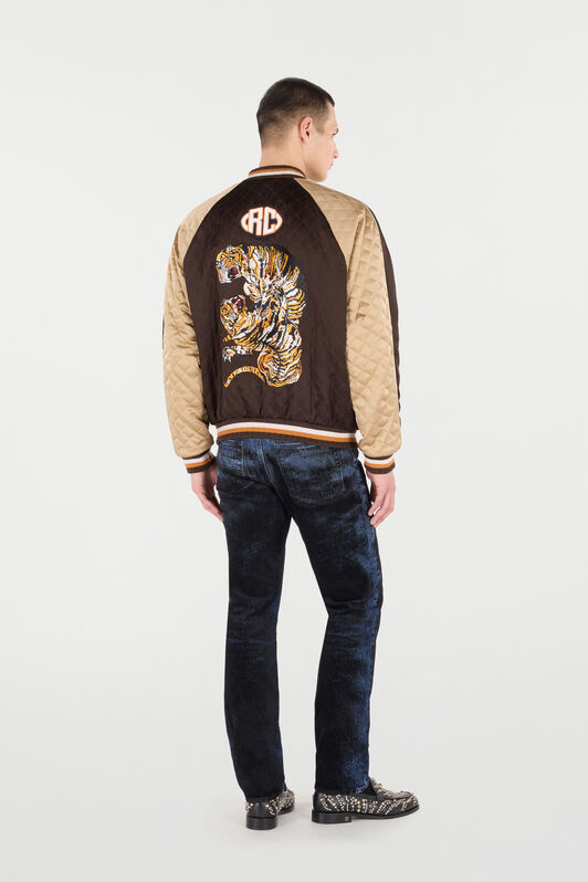 RC Bomber Jacket with Tigers RC Bomber Jacket with Tigers CHOCOLATE VRT463-KU034