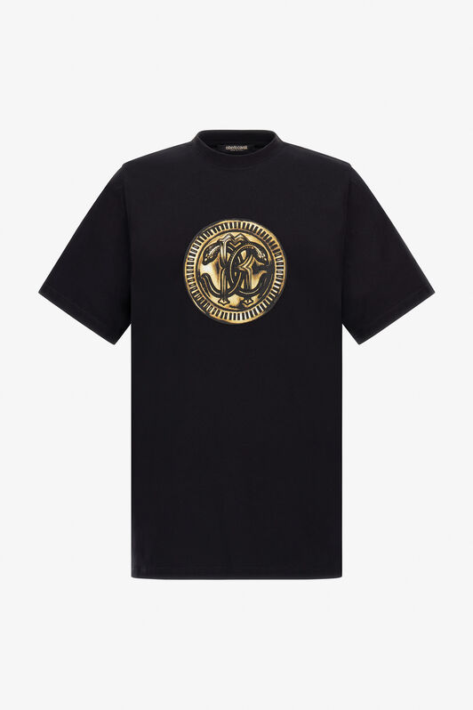 RC T-Shirt mit aufgedrucktem Logo Schwarz TRT61D-JD060