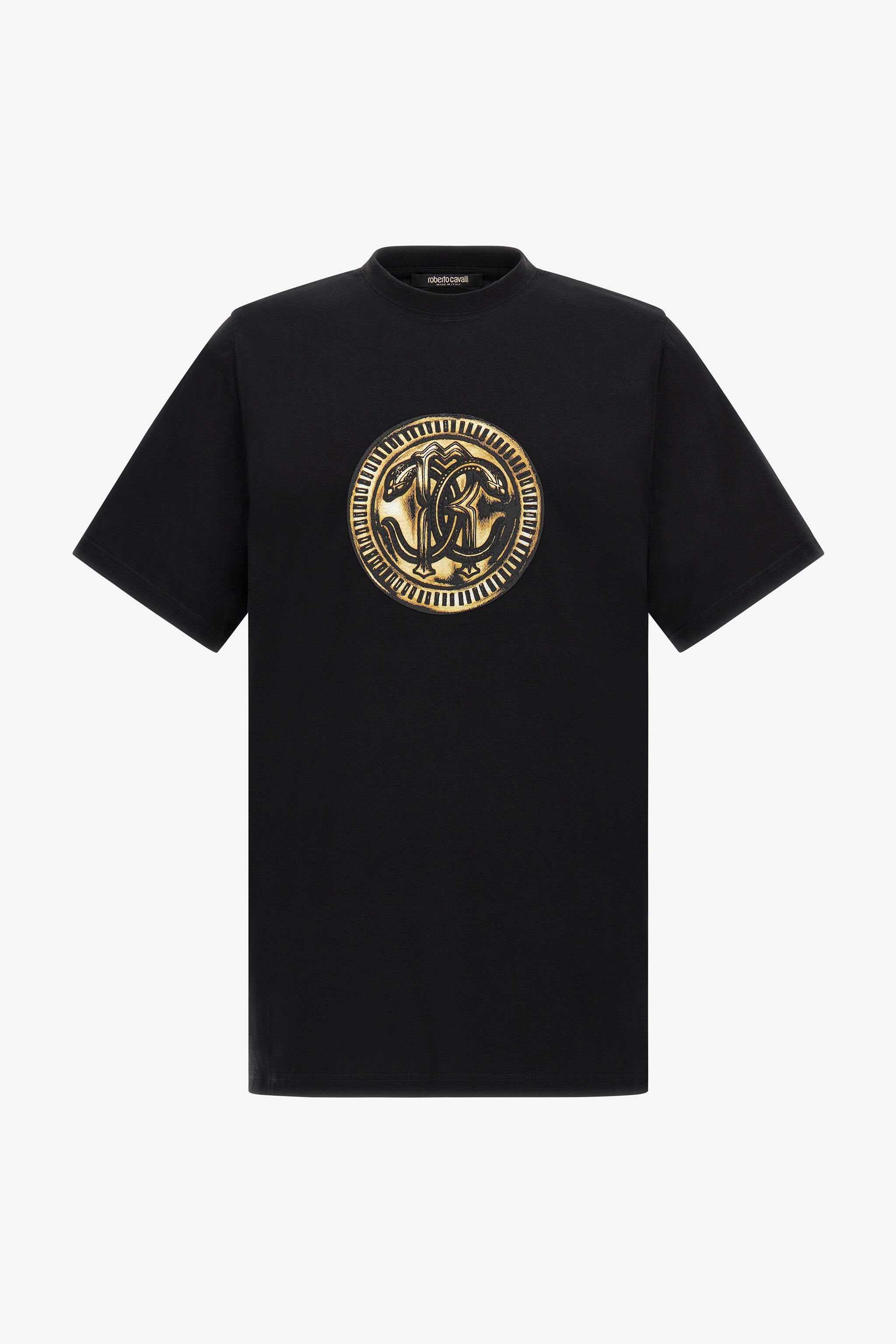 RC T-Shirt mit aufgedrucktem Logo Schwarz TRT61D-JD060