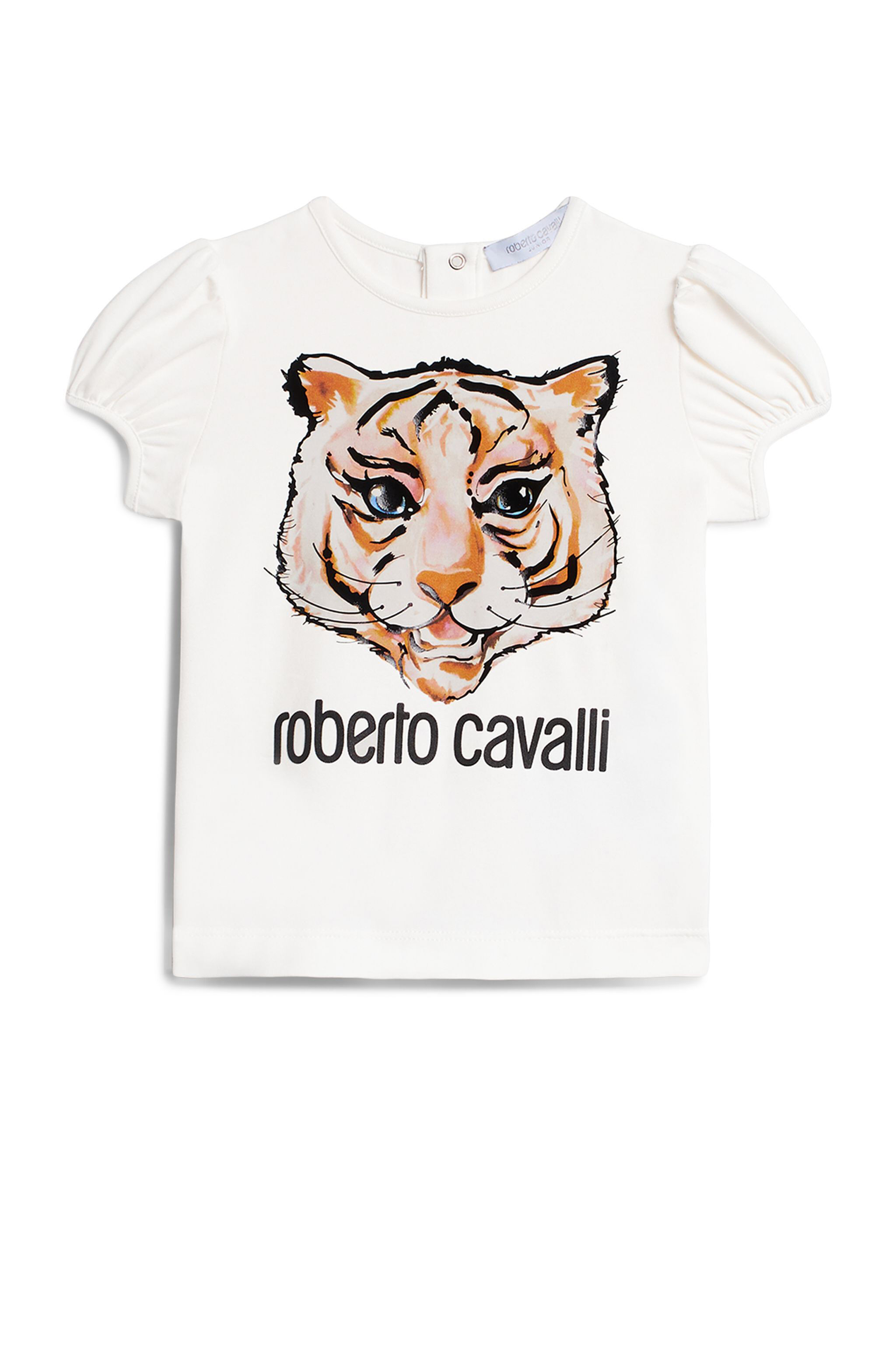 JU White tiger print T-shirt MILKY WHITE IJT625-JV025