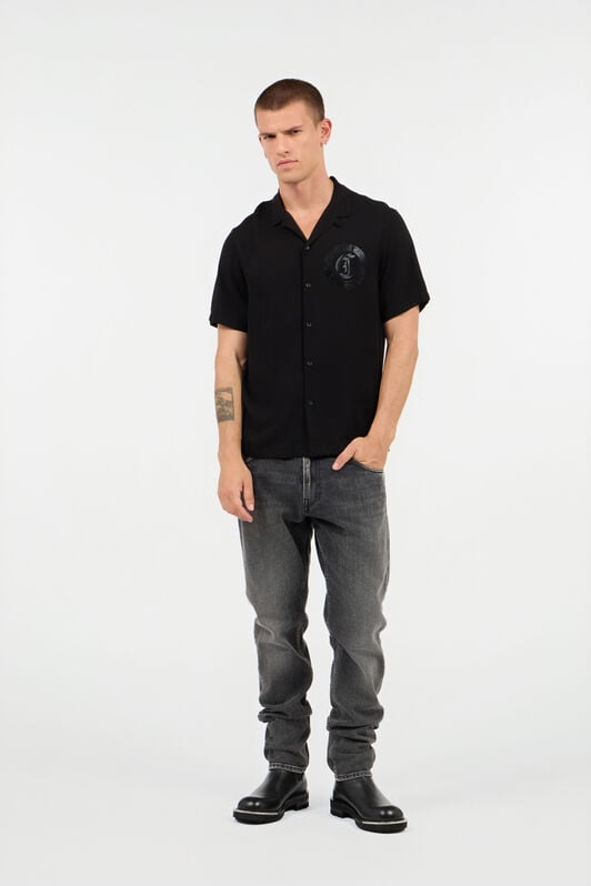 JC T-Shirt With Top-Stitched Logo BLACK UFT059-UF079