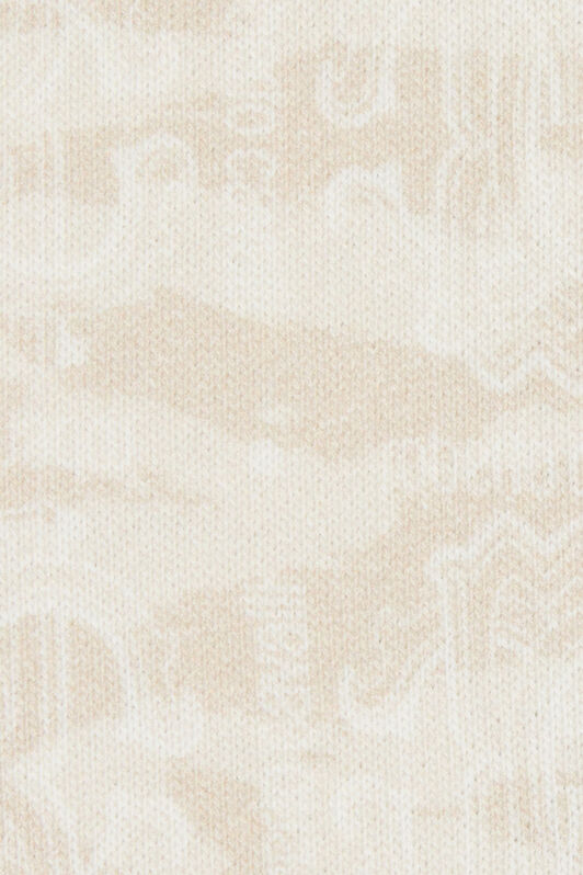 JU Zip-Up Sweatshirt With Tiger Skin Print Ivory UJT68E-5OO44
