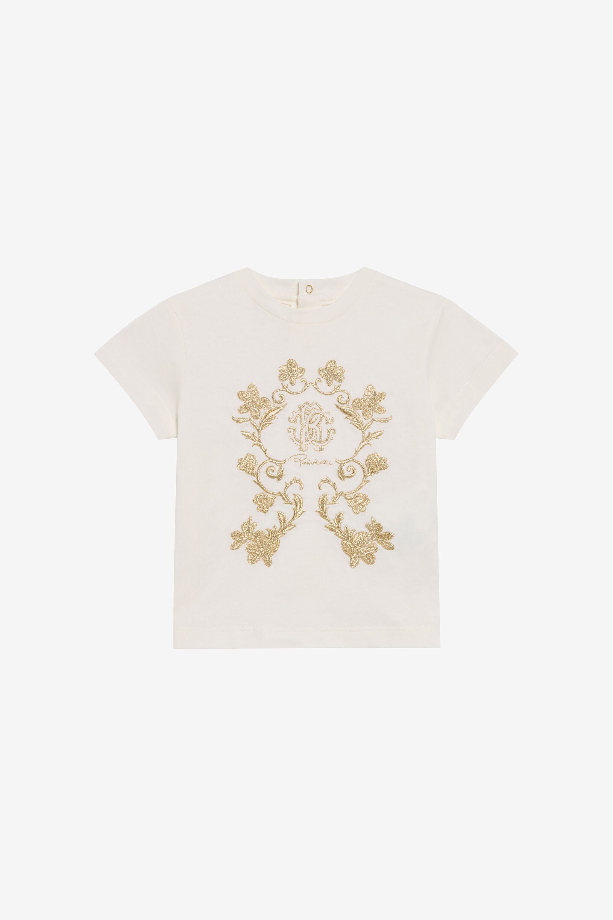 JU T-shirt mit Monogram RC Stickerei JU T-shirt mit Monogram RC Stickerei MILKY WHITE TJT608-JD001