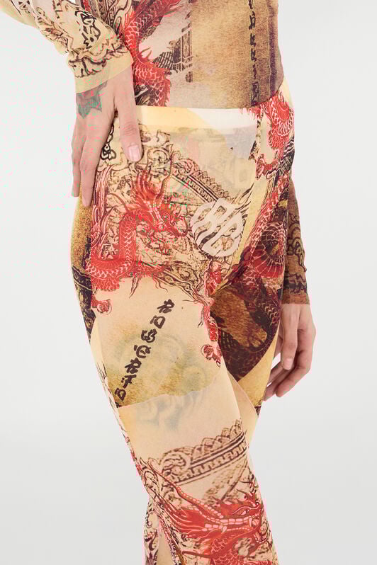 RC Pants with Oriental Print RC Pants with Oriental Print NATURALE/ROSSO VQT21A-TLQ00