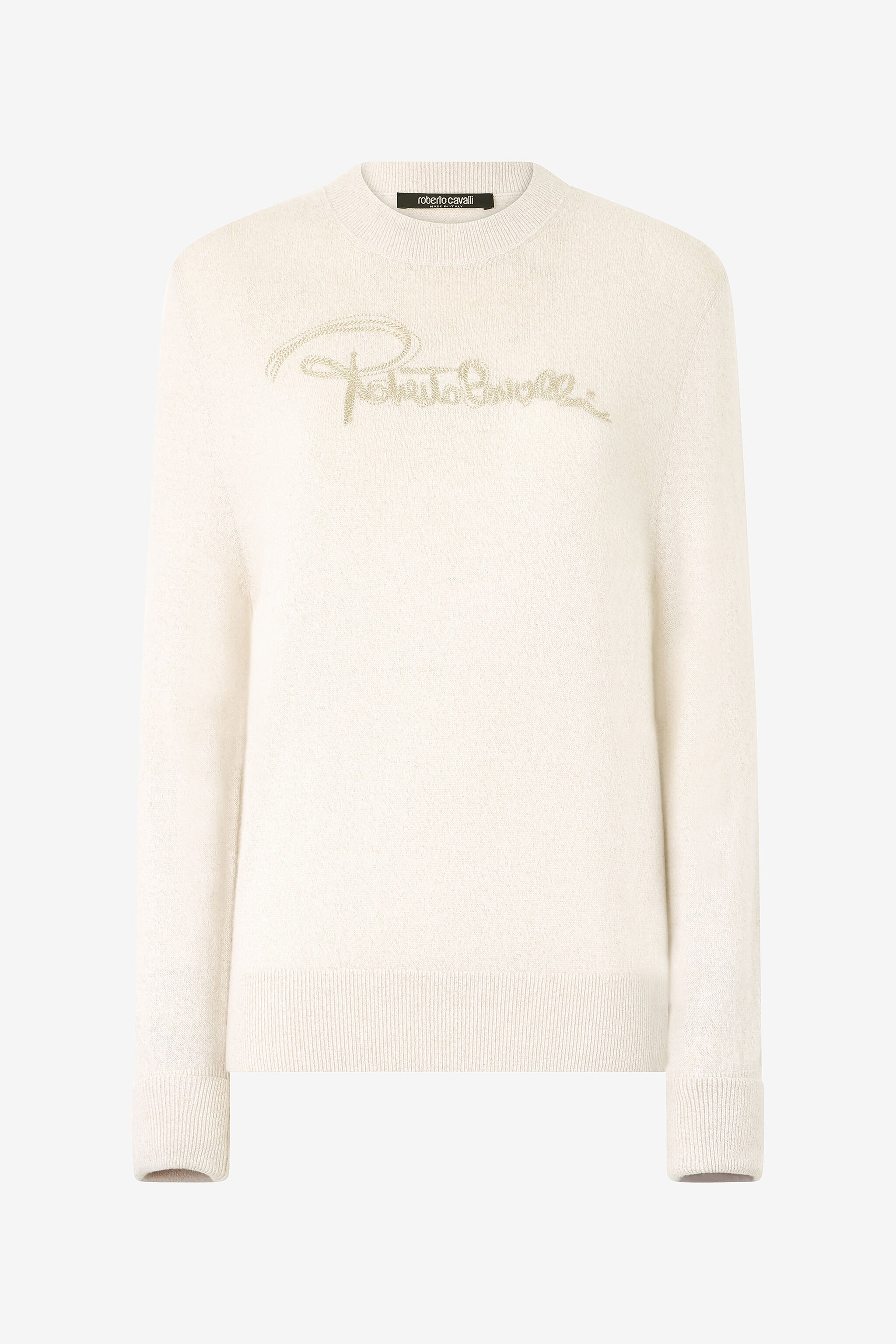 RC Sweater With Embroidered Logo Ivory UKM605-MI017