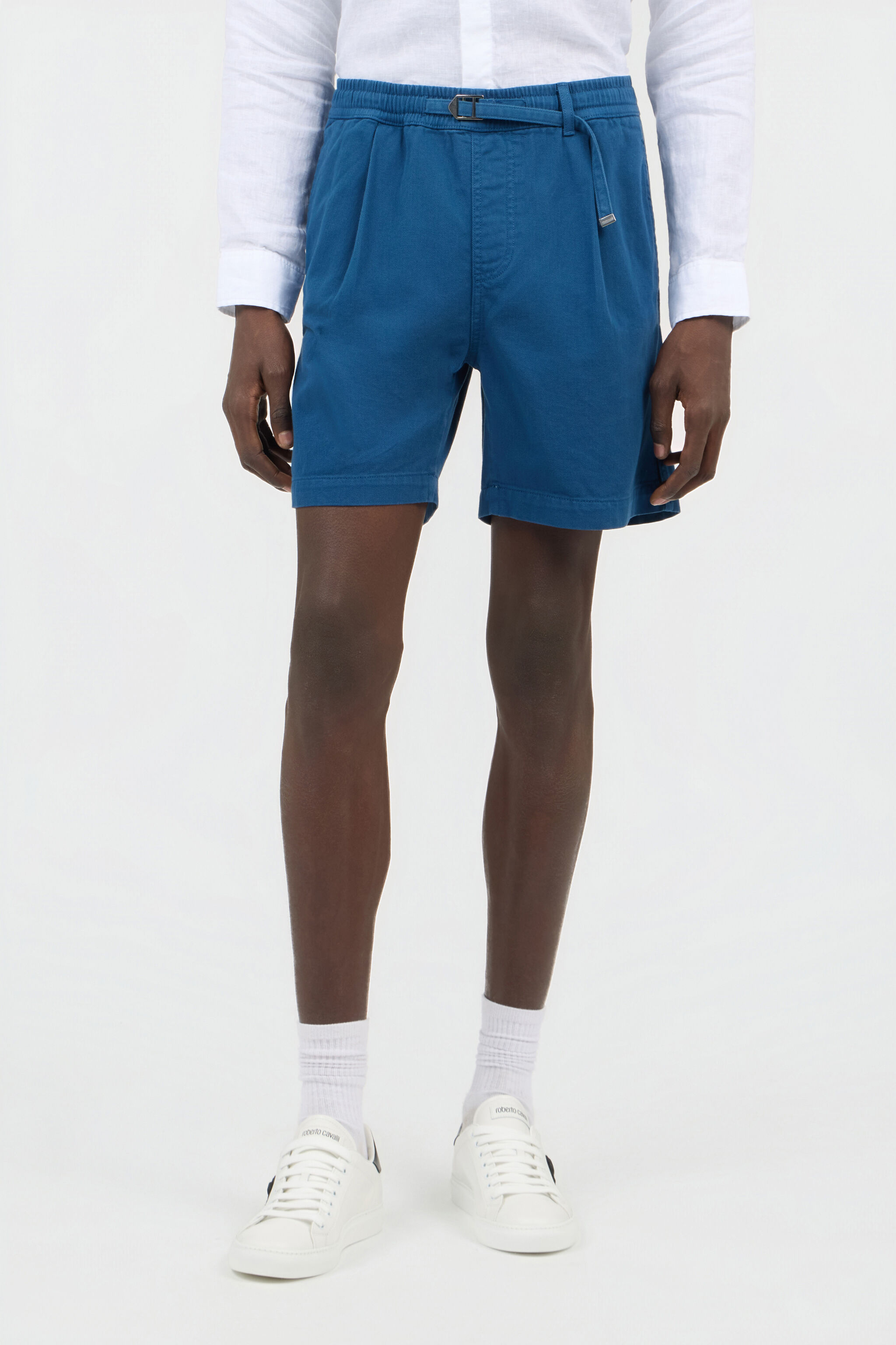 RC Blue Pleated Bermuda Shorts BLUE SOT20C-FA017