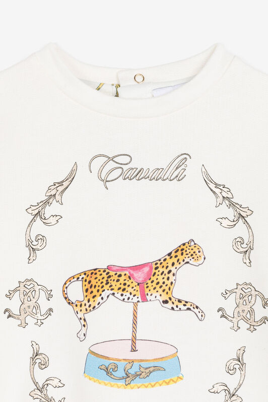 JU RC Monogram and Filigree-Print Dress White RJT127-CF050