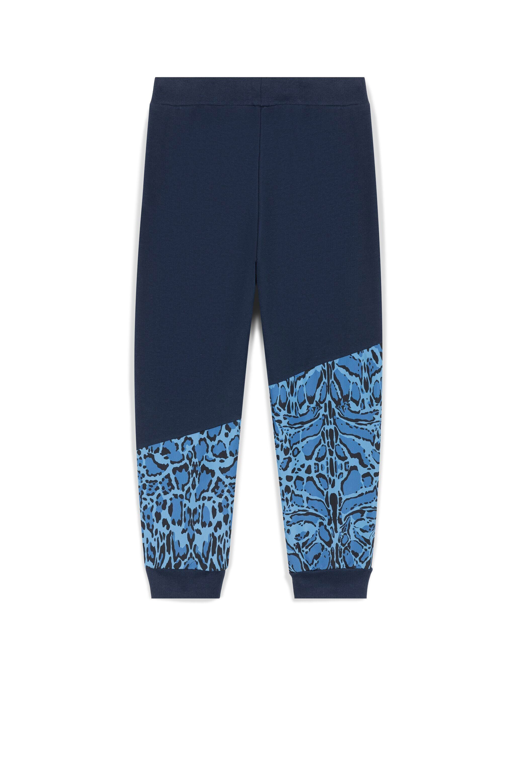 JU Logo And Ocelot-Print Sweatpants ENSIGN BLUE KJT264-CF042