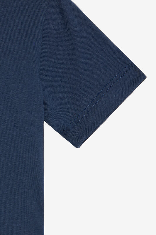 JU Blue T-Shirt with Tiger Print NAVY VJT612-JD001