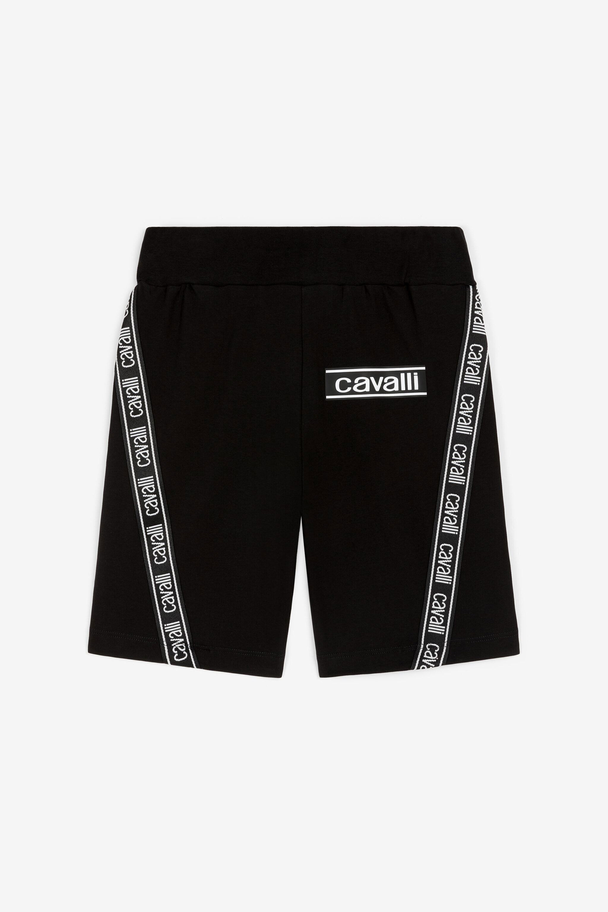 JU Joggingshorts mit Logo-Patch Schwarz OJT221-ISA2J