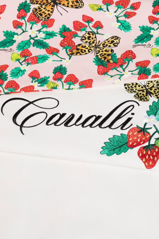 JU Strawberry And Butterfly-Embroidered Baby Blanket JU Strawberry And Butterfly-Embroidered Baby Blanket White QJT846-JV025