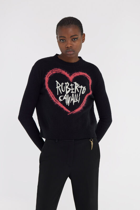 RC Jersey Con Logo Corazón Negro SKM604-MQ028