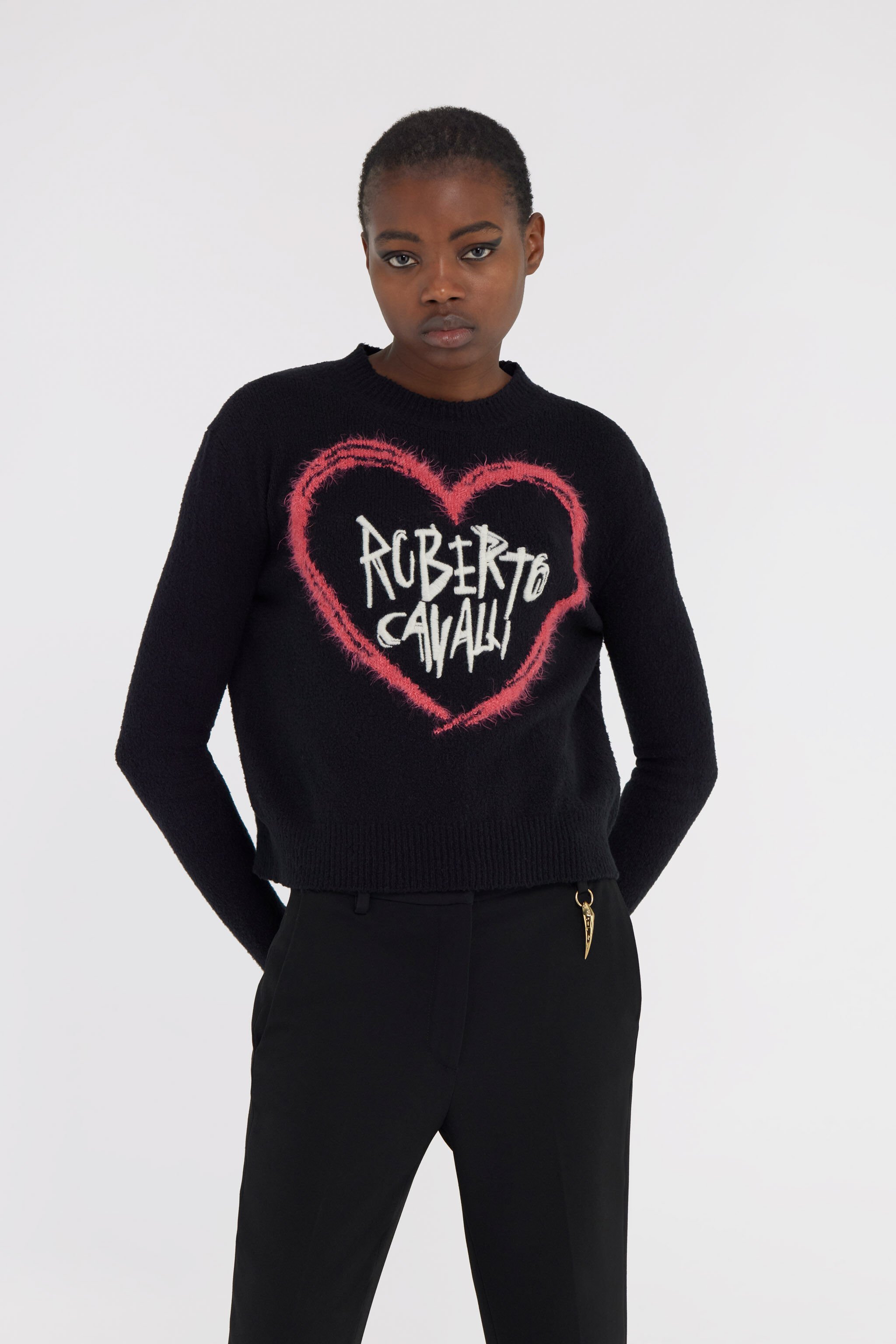 RC Jersey Con Logo Corazón Negro SKM604-MQ028