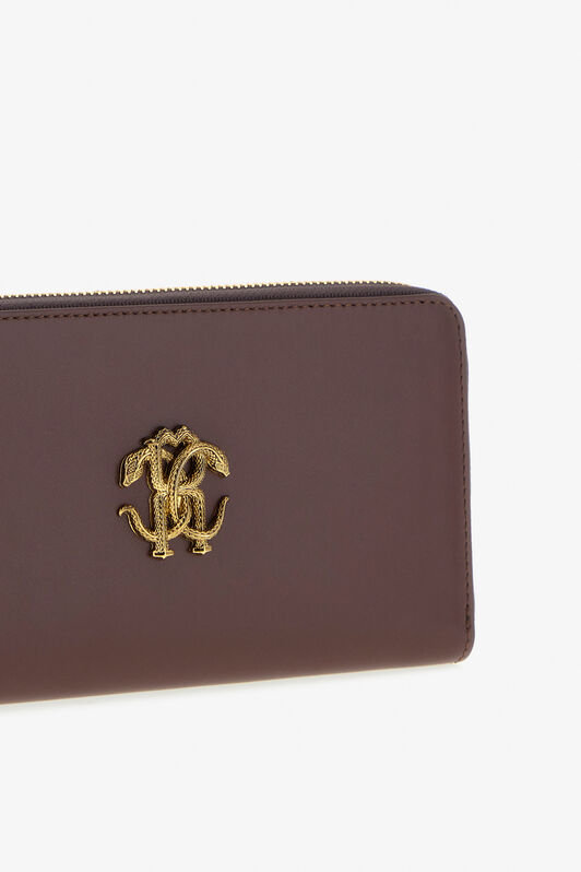 RC Wallet with Monogram RC and zip Dark brown SKA001-PZ172
