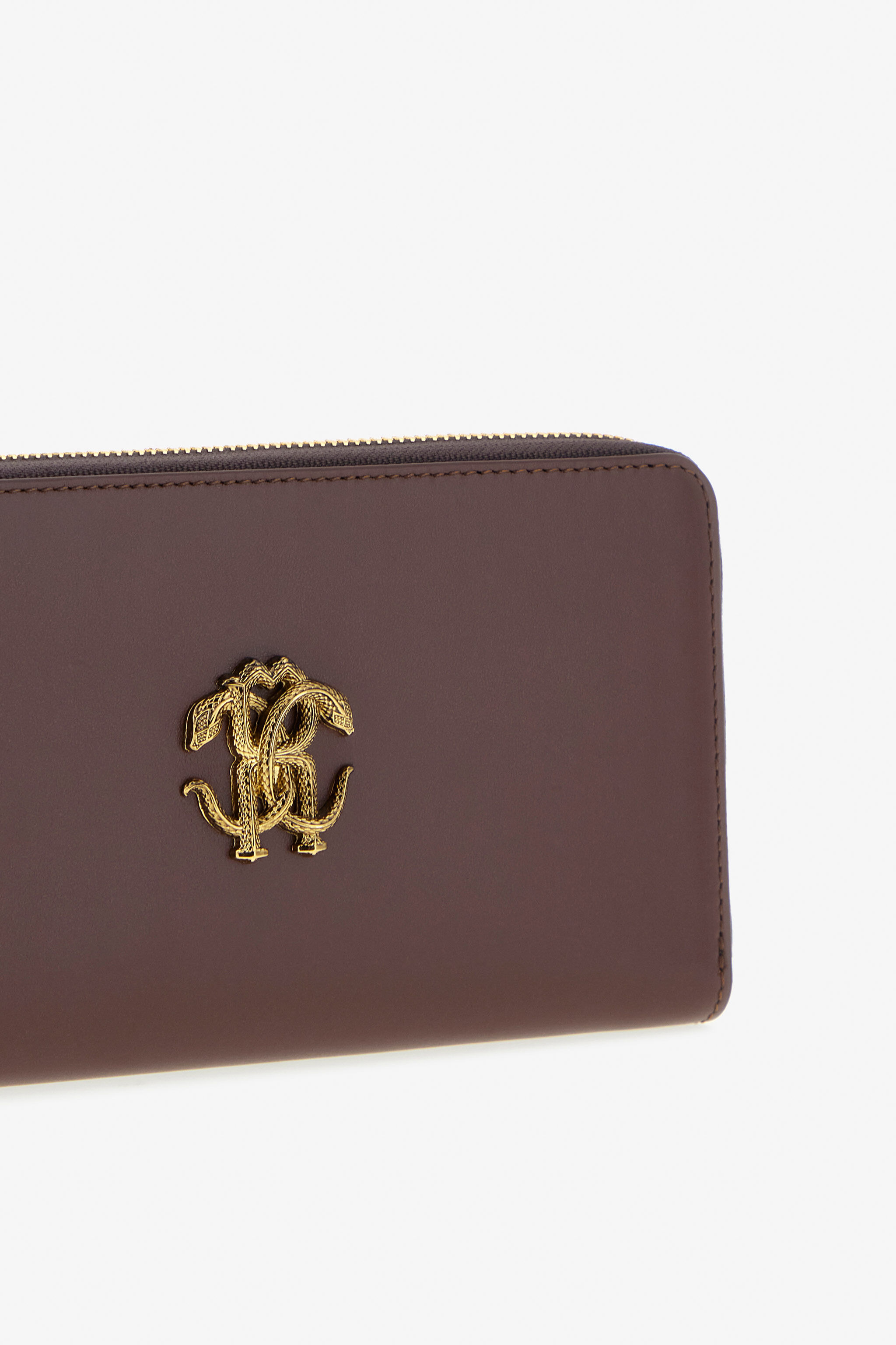 RC Wallet with Monogram RC and zip Dark brown SKA001-PZ172