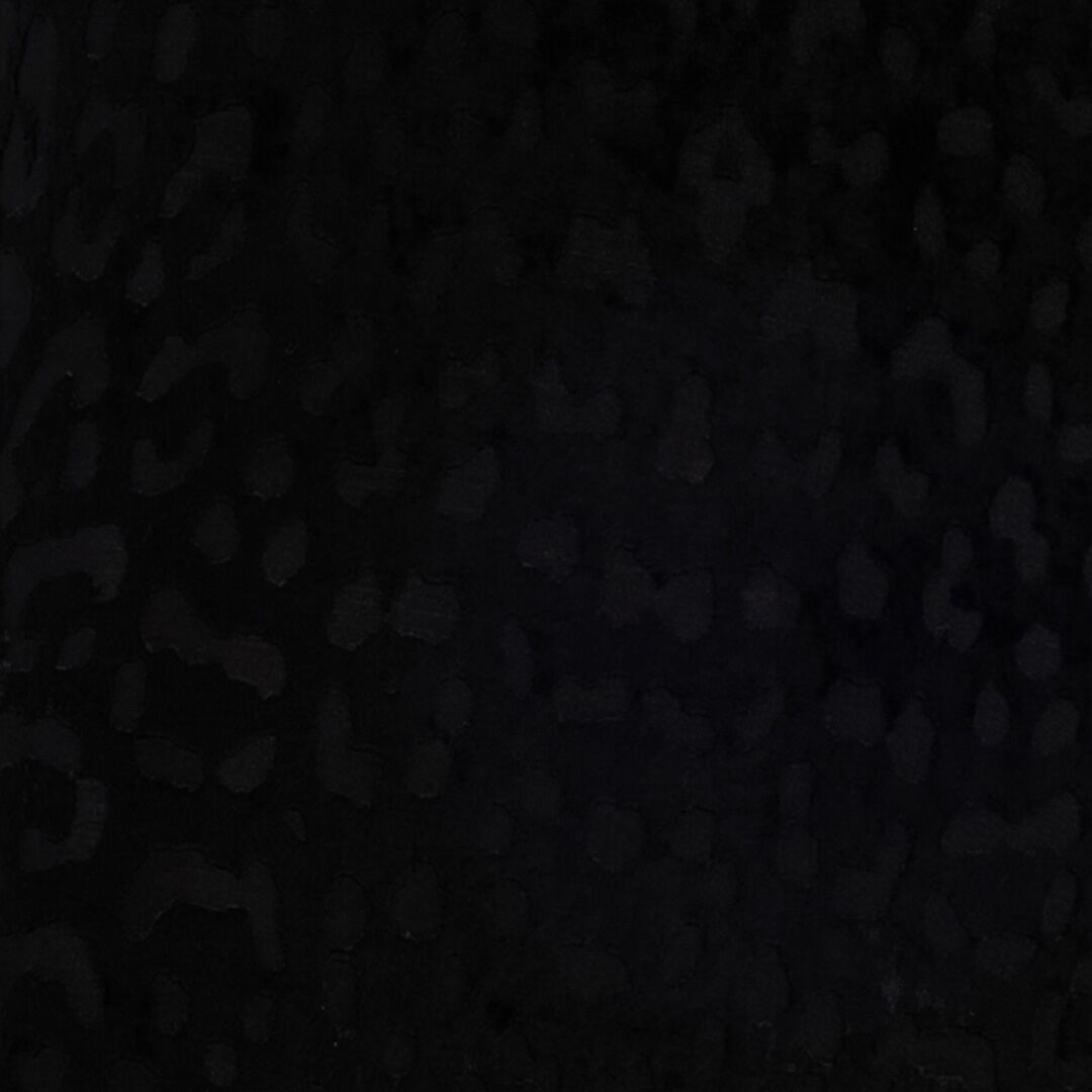 RC Asymmetric Black Dress with Jaguar Skin Pattern Black VWT125-CJ003