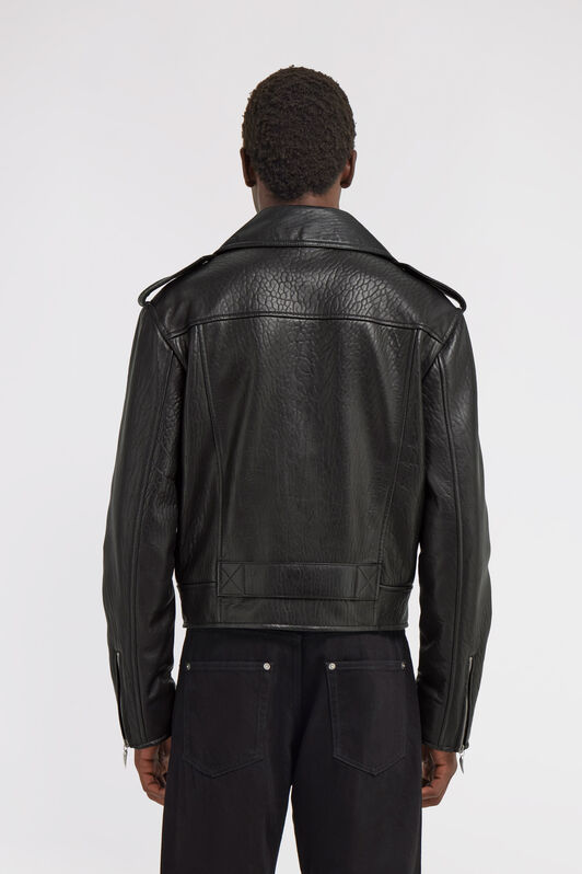 RC Chaqueta Motera de Cuero Negro TRP870-PN451