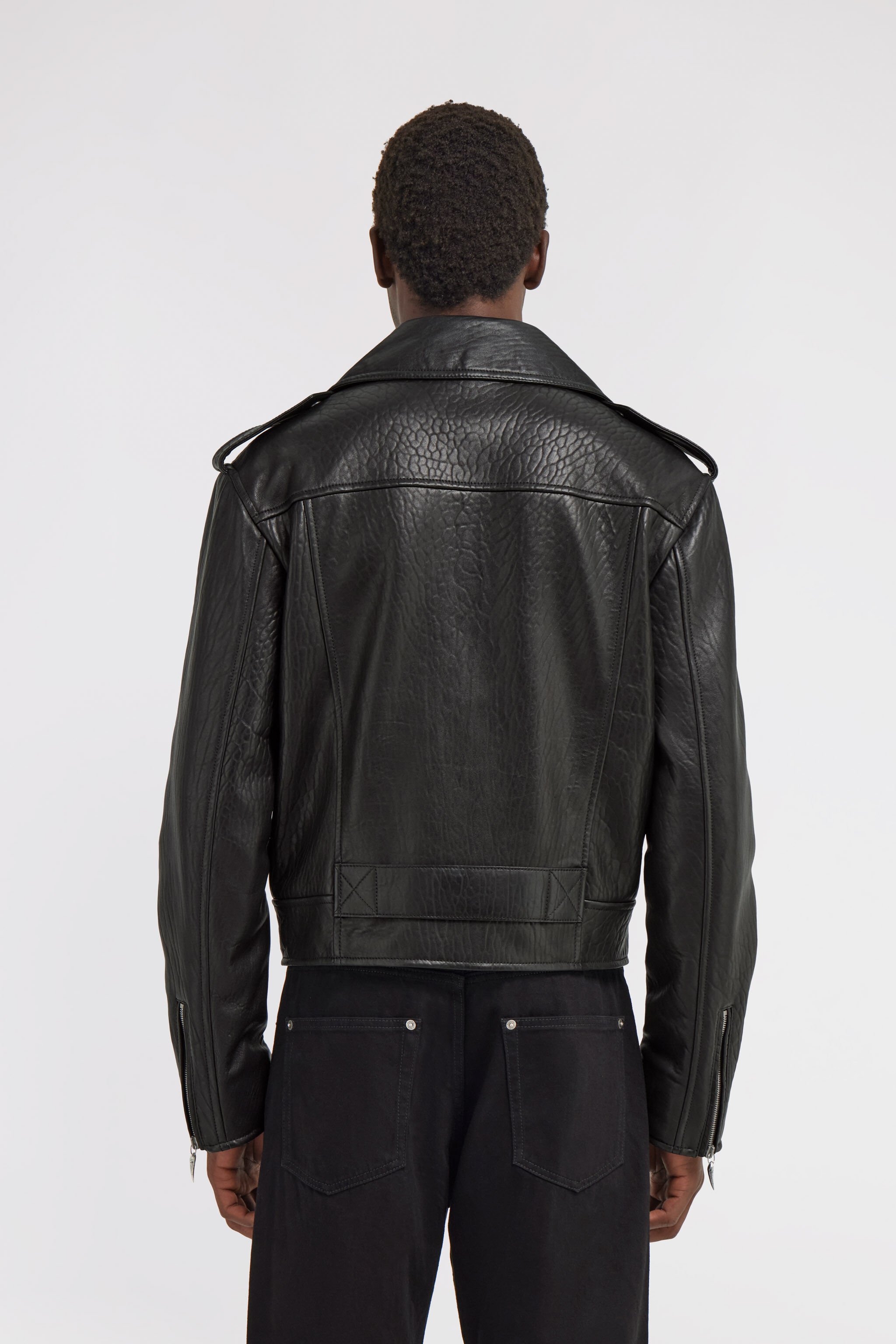 RC Chaqueta Motera de Cuero Negro TRP870-PN451