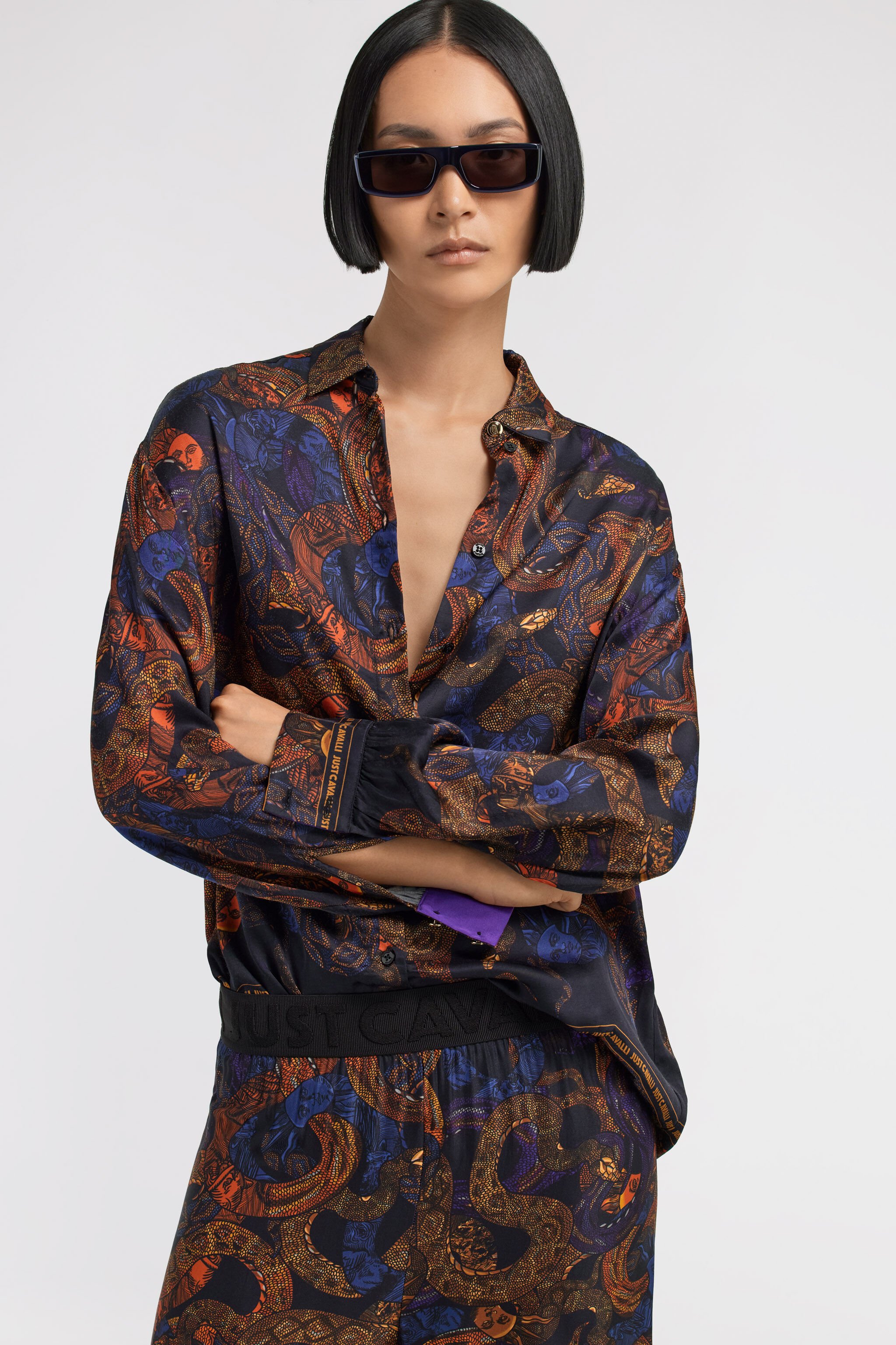 JC Camicia Just Cavalli Blu scuro TFT119-TF184