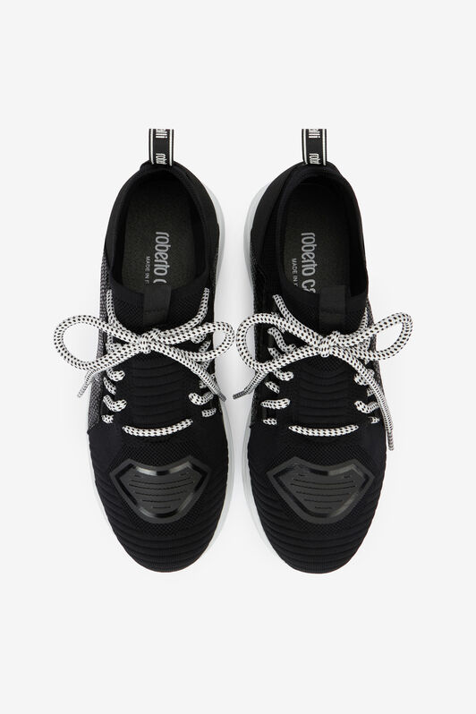 RC Sneakers with snake-effect inserts Black POS01B-PZO06