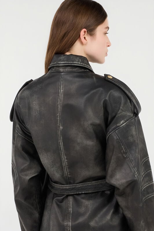 JC Veste en cuir noire JC Veste en cuir noire BLACK VFP007-VF475