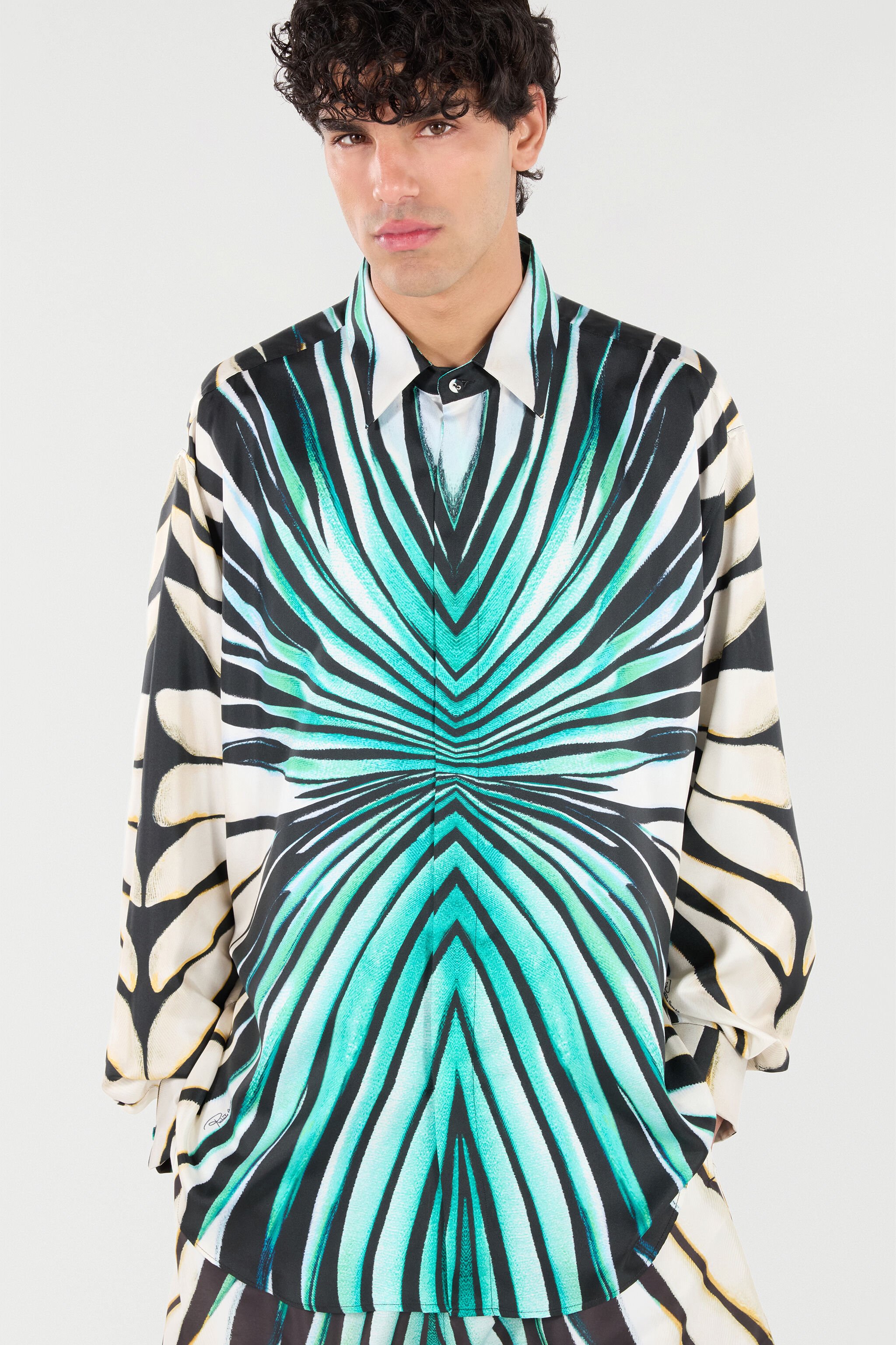 RC Ray Of Sea Print Shirt Light blue VRT720-4QM66