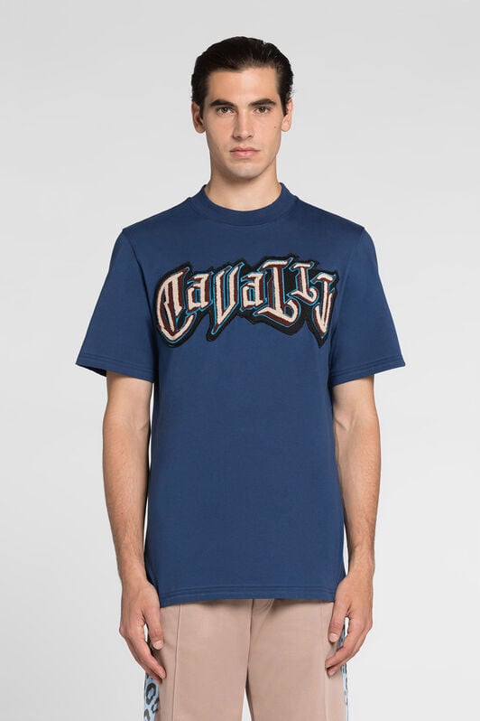 RC Logo print cotton T-shirt RC Logo print cotton T-shirt Dark blue QRT61C-JD060