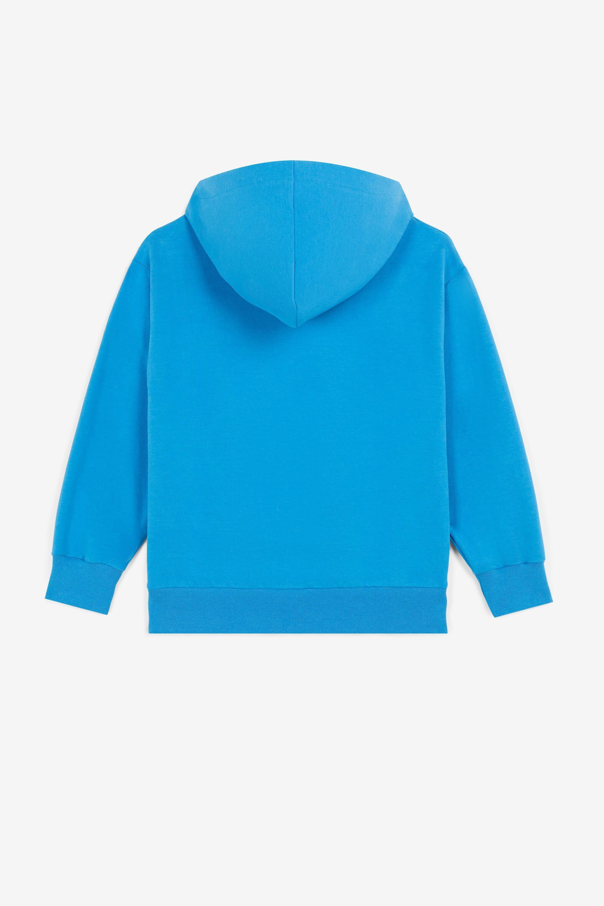 JU Jaguar And Logo-Print Hoodie Blue QJT934-CF050