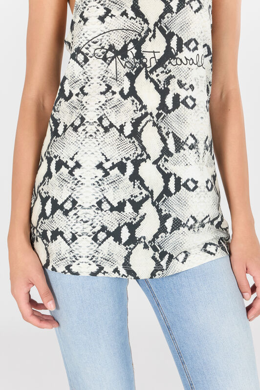 RC Racerback tank top with python-effect print White OOT60F-JFO61