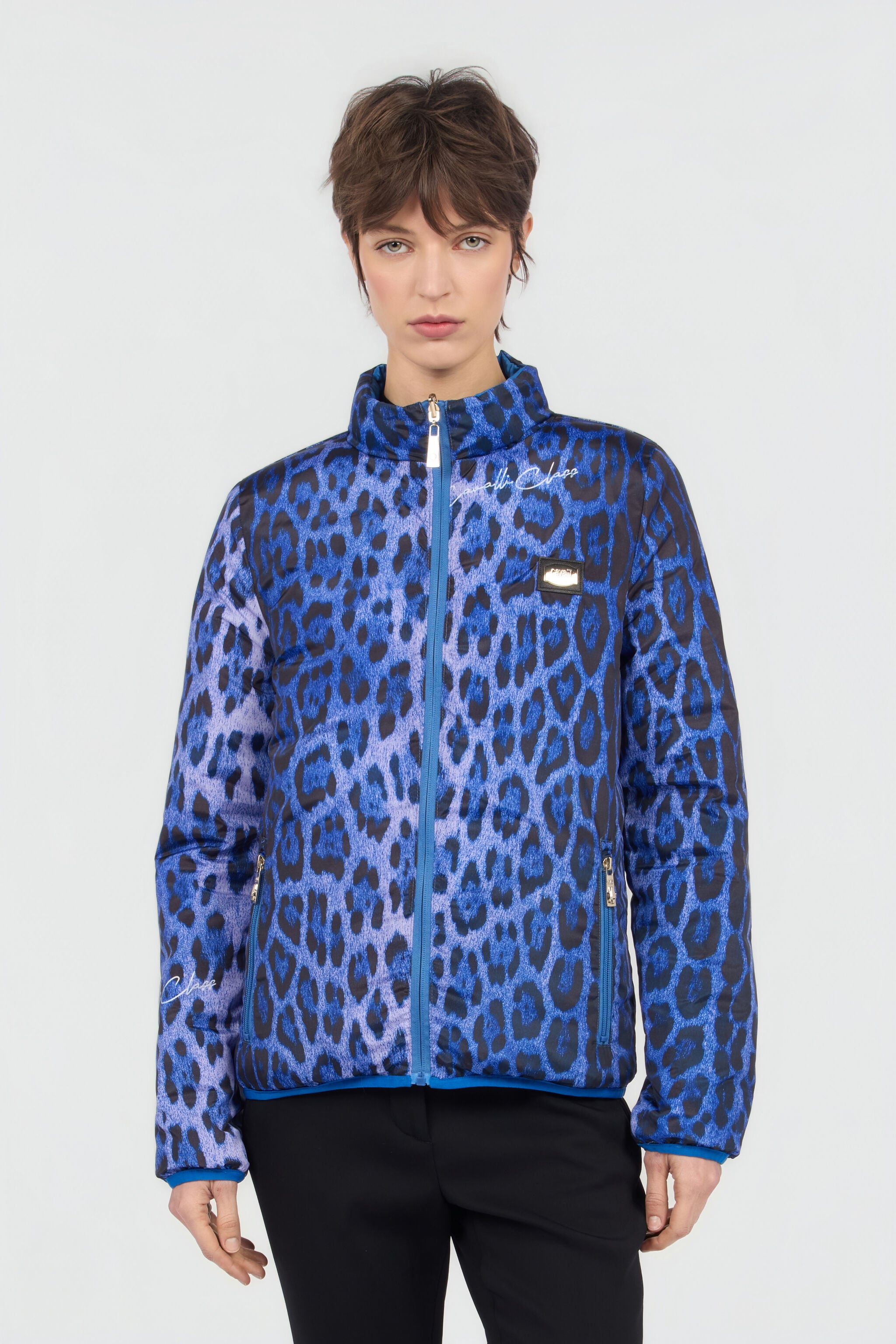CL Bomber en imprimé Léopard Leo Natural Blue/Blu RXT40A-SB001