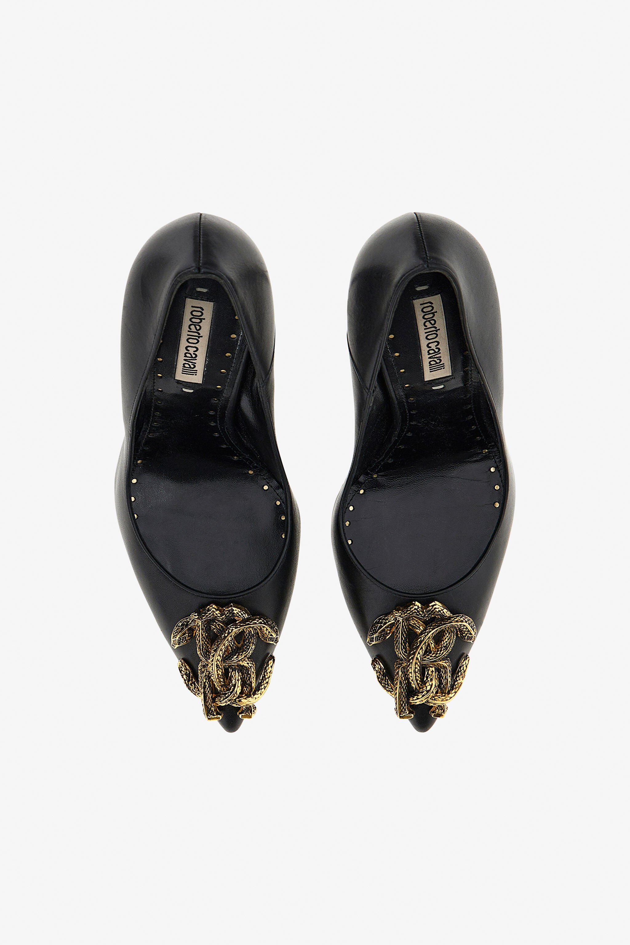 RC Décolleté with Monogram Mirror Snake Black RKS012-PZV10